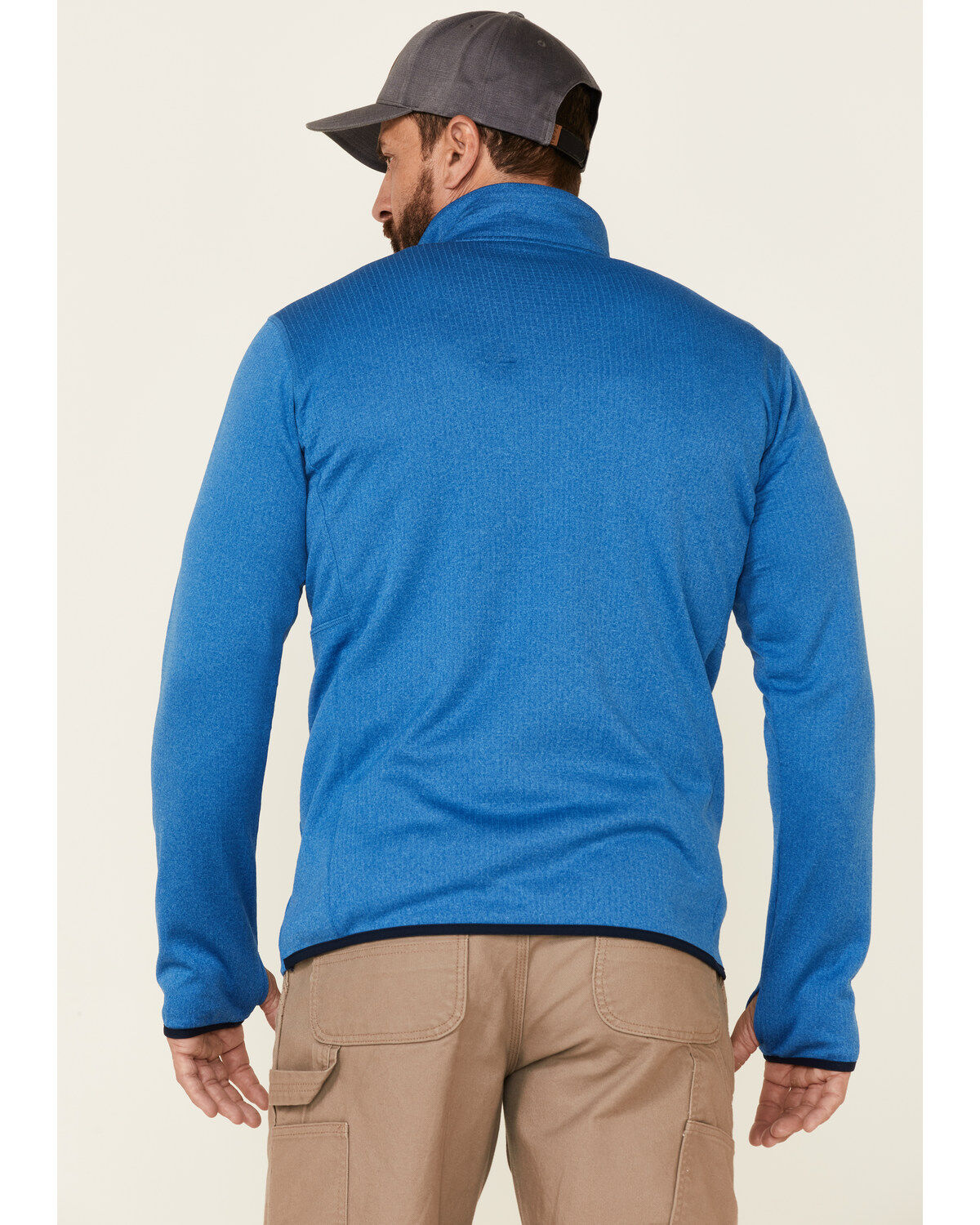 Columbia Men's Heather Indigo Park View 1/2 Zip Fleece Pullover