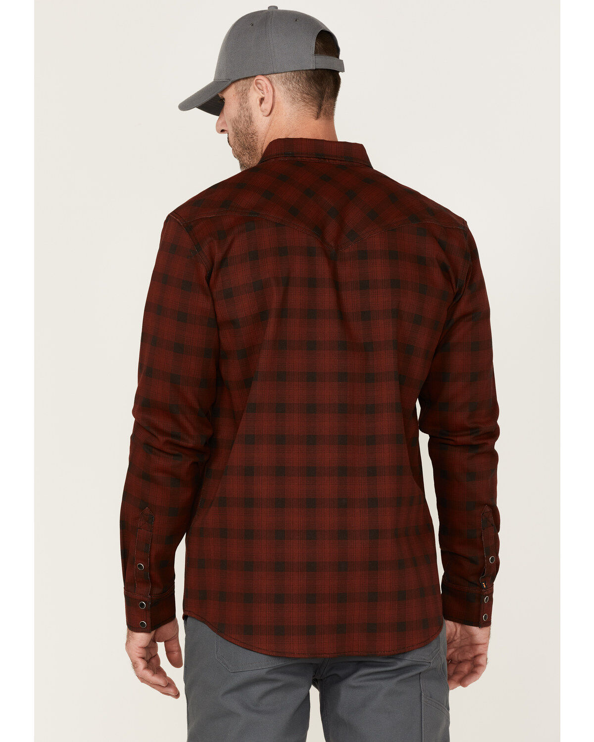 Cody James Men's FR Plaid Print Long Sleeve Snap Work Shirt