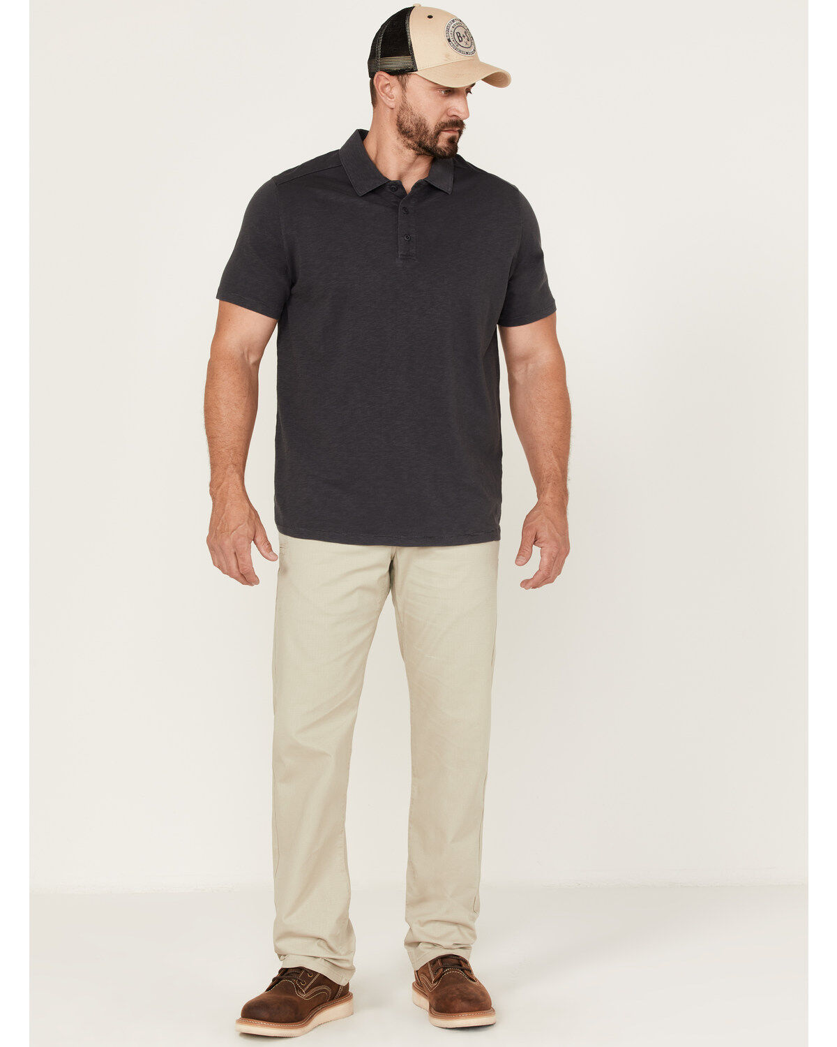 Brothers and Sons Men's Weathered Ripstop Stretch Slim Straight Pants