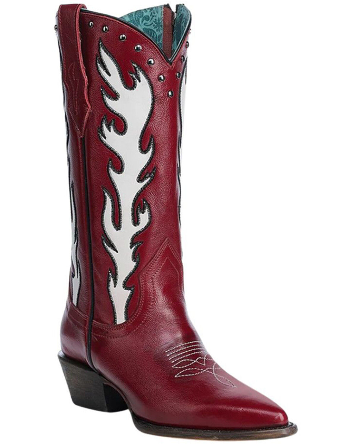 Corral Women's Overlay Studded Tall Western Boots - Snip toe