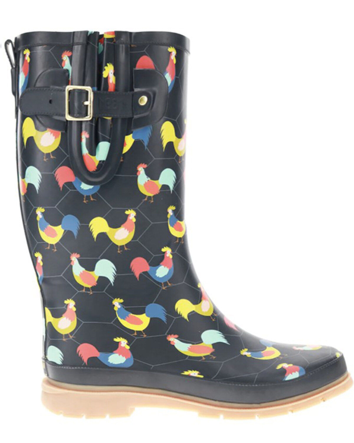 Western Chief Women's Chicken Print Tall Rain Boots - Round Toe