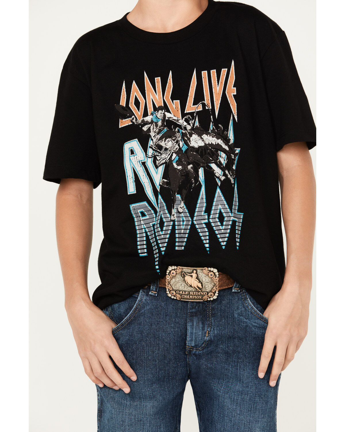 Cody James Boys' Long Live Cowboys Short Sleeve Graphic T-Shirt