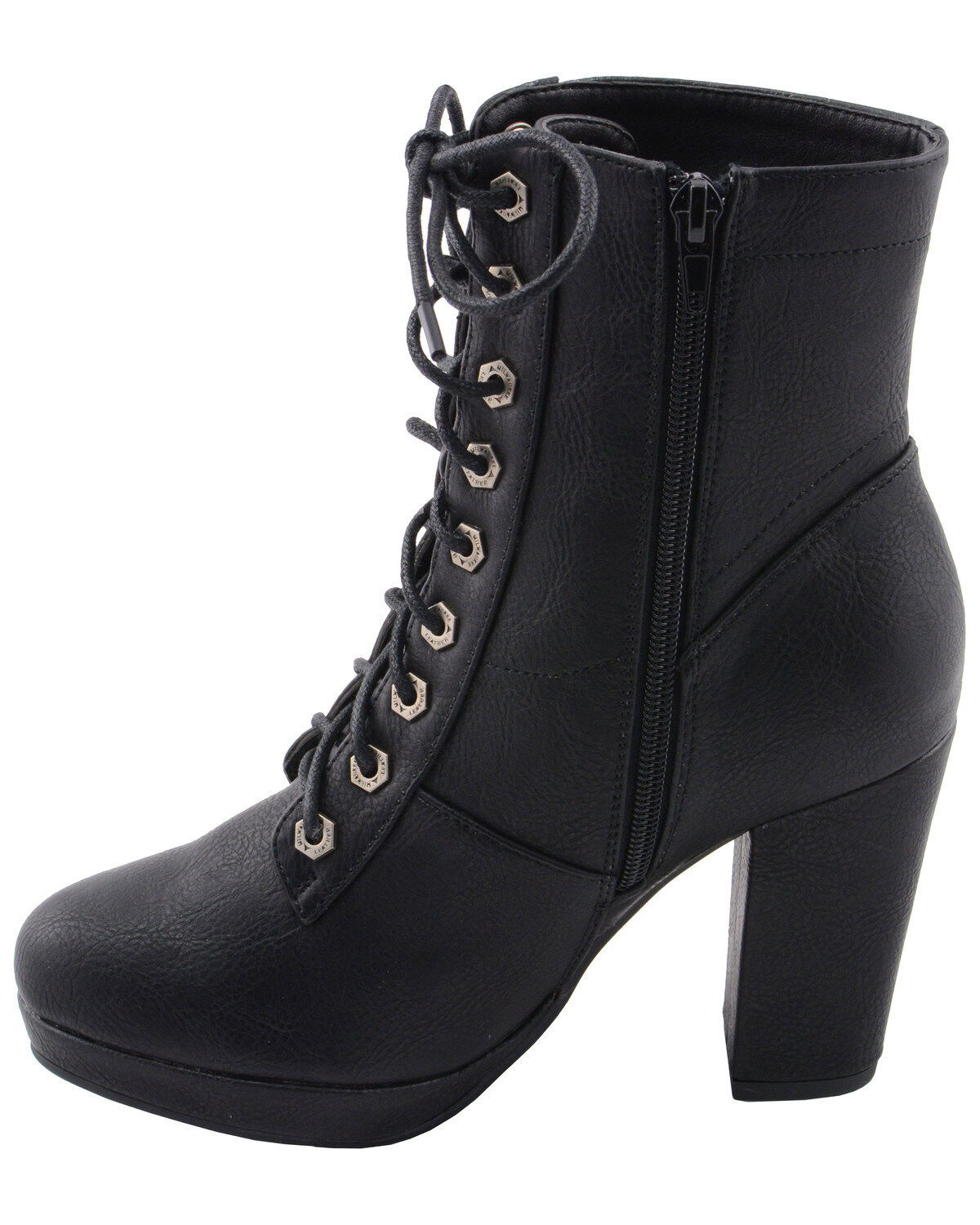 Milwaukee Leather Women's Lace Toe Toe Platform Boots - Round Toe