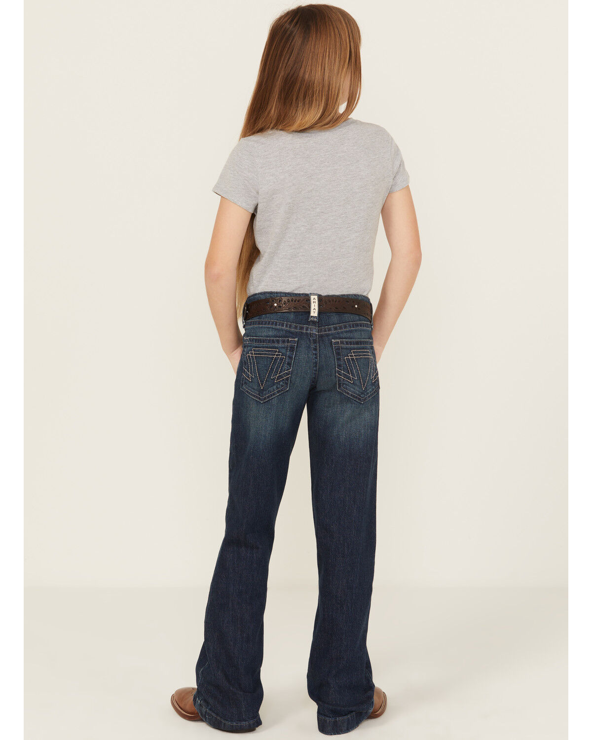 Ariat Girls' Elsie Dark Wash Trouser Denim Jeans