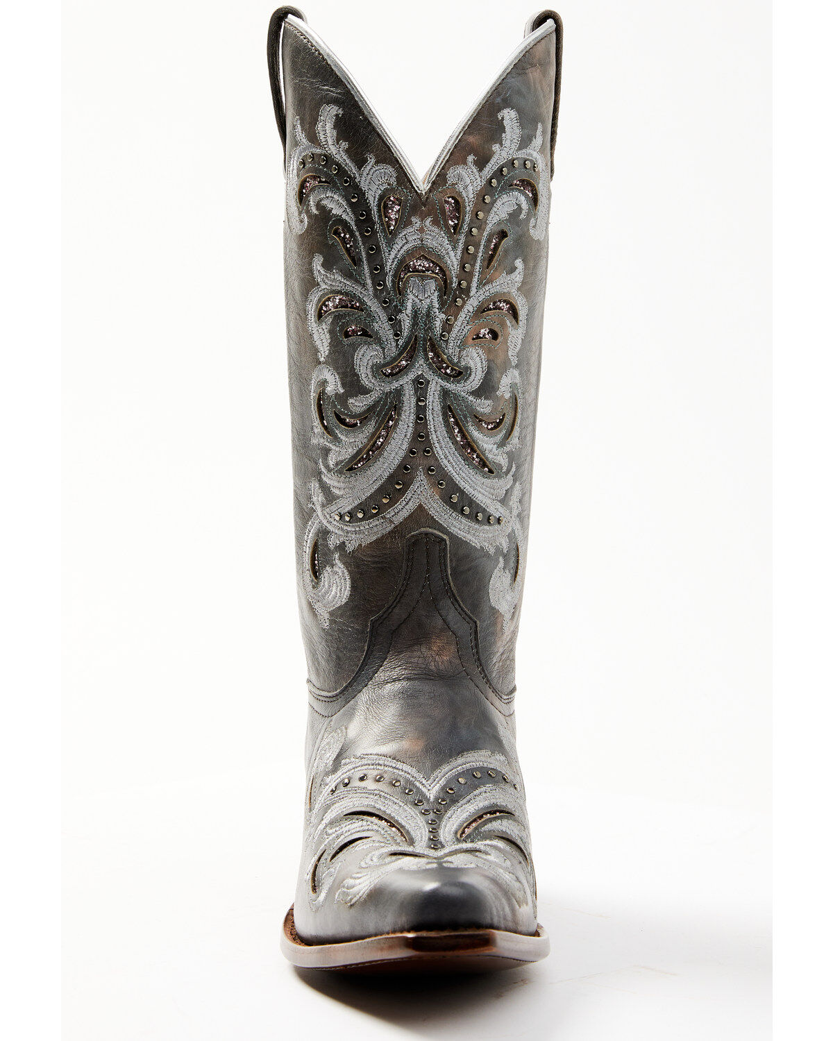 Shyanne Women's Iona Floral Studded Western Boots - Snip Toe