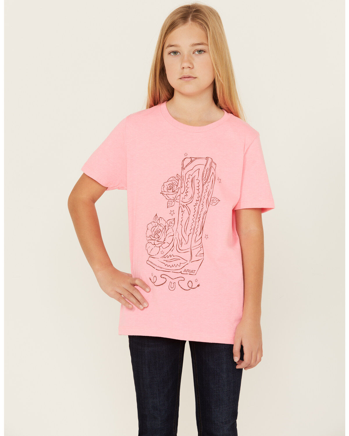 Ariat Girls' Boot Sketch Short Sleeve Graphic Tee