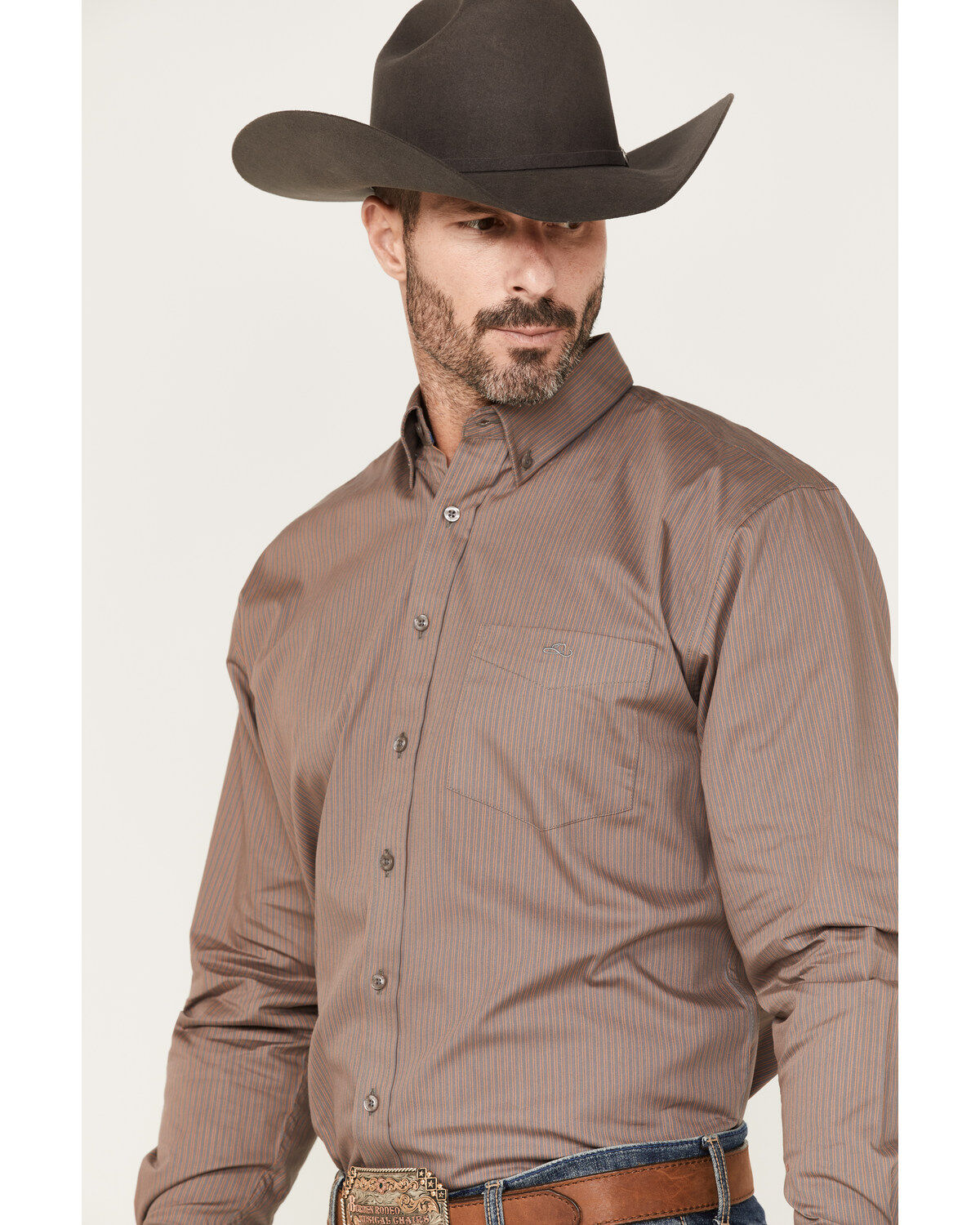 Resistol Men's Raddix Stripe Button Down Western Shirt