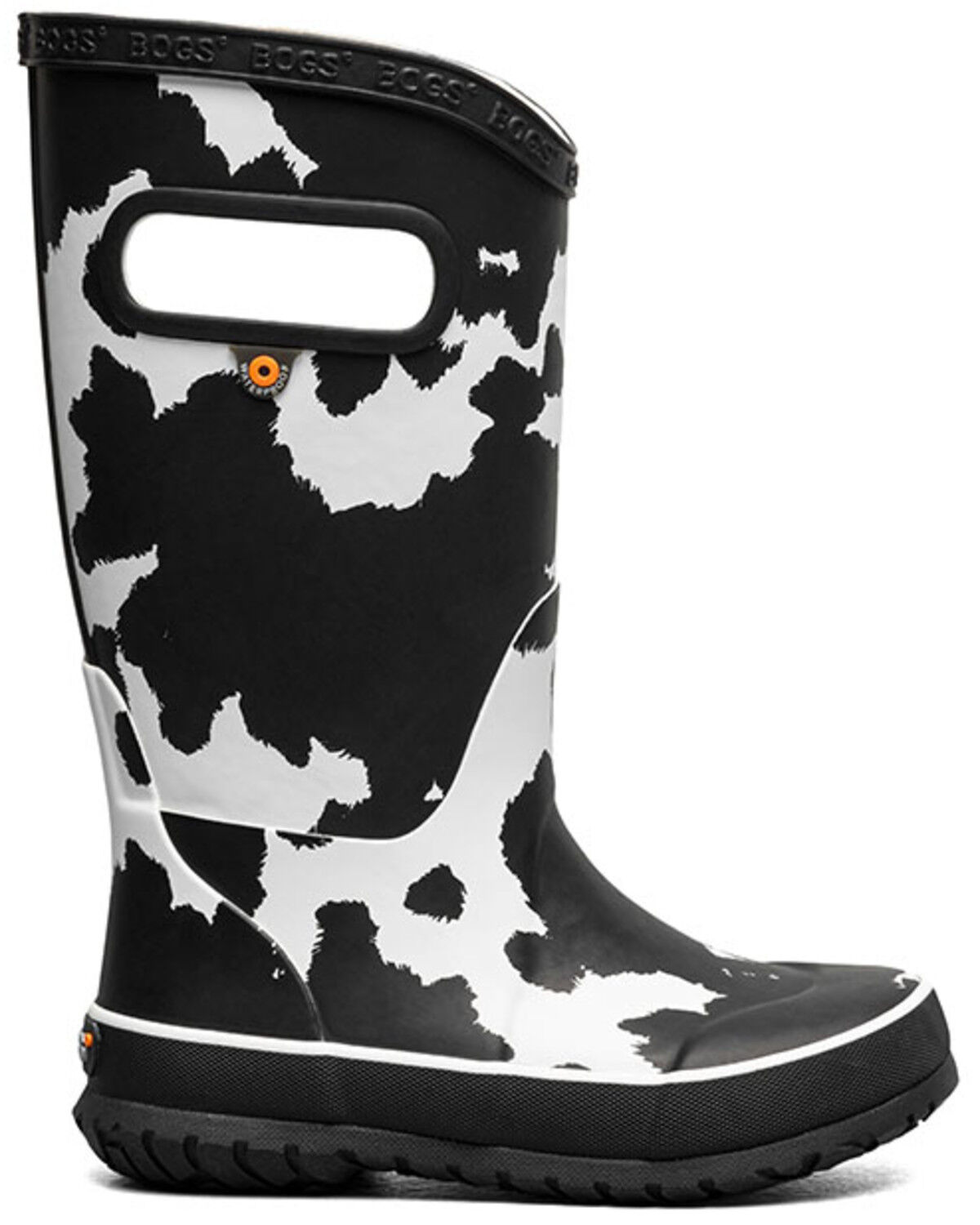 Bogs Girls' Cow Print Rain Boots - Round Toe