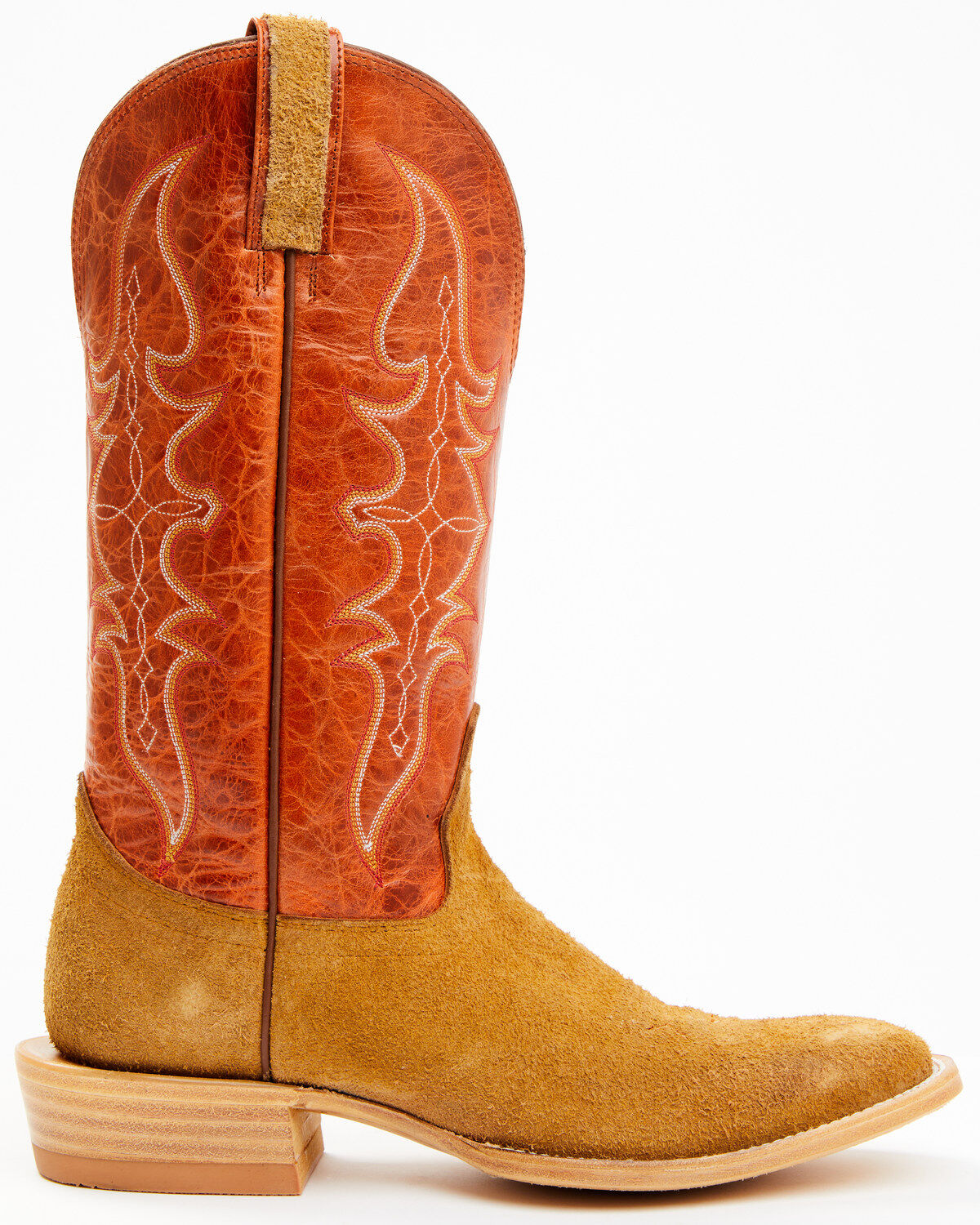 Hondo Boots Men's Roughout Western Boots - Broad Square Toe