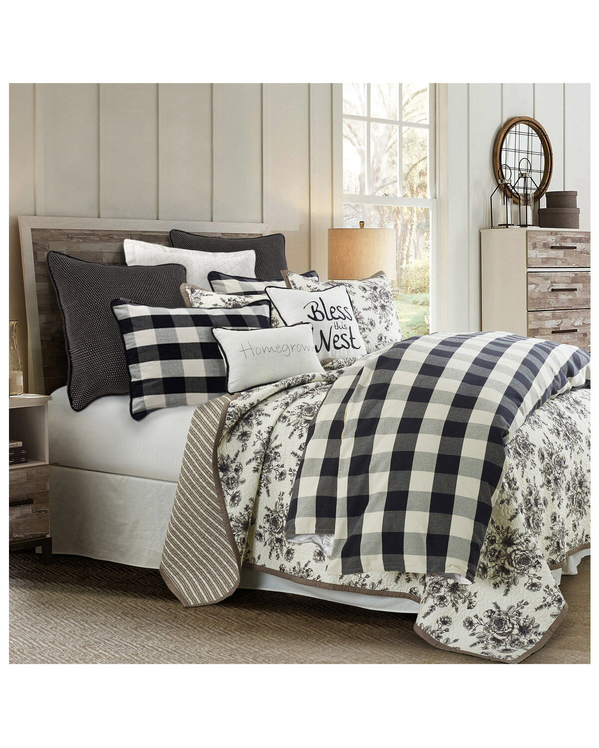 HiEnd Accents Super King Camille Duvet Set - 3 Piece