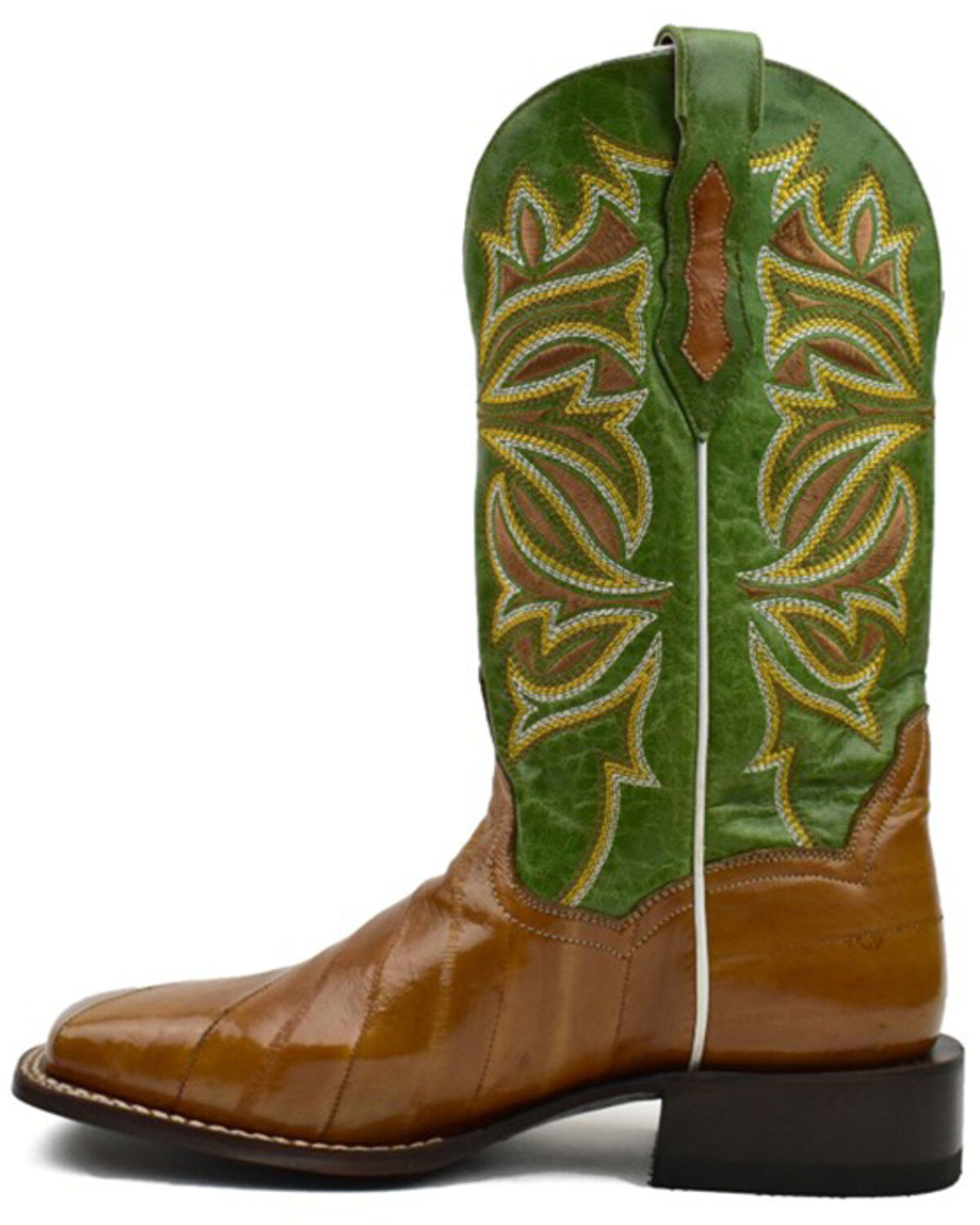 Dan Post Women's Exotic Eel Skin Western Boot - Broad Square Toe