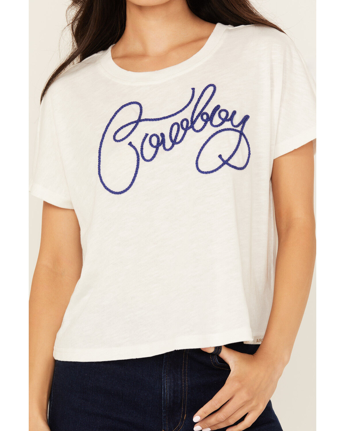 Ariat Women's Cowboy Embroidered Short Sleeve Tee
