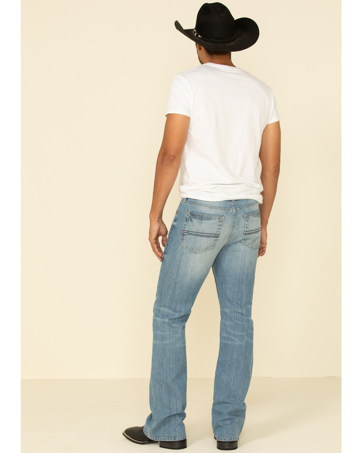 Cody James Men's Hamshackle Light Wash Relaxed Bootcut Stretch Denim Jeans
