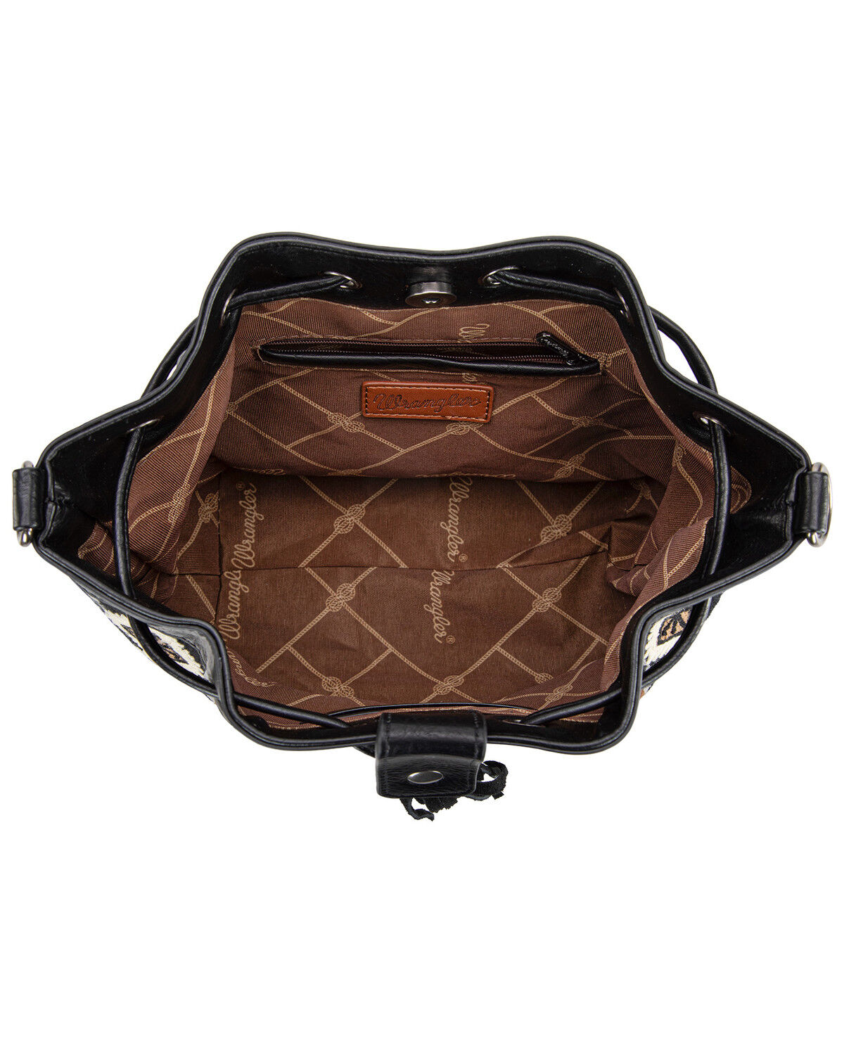 Wrangler Women's Daenerys Winter Southwestern Drawstring Crossbody Bag