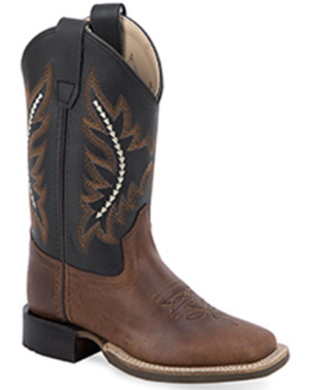 Old West Boys' Western Boots - Broad Square Toe