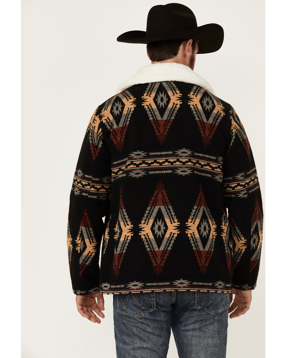 Rock & Roll Denim Men's Southwestern Print Snap Jacket