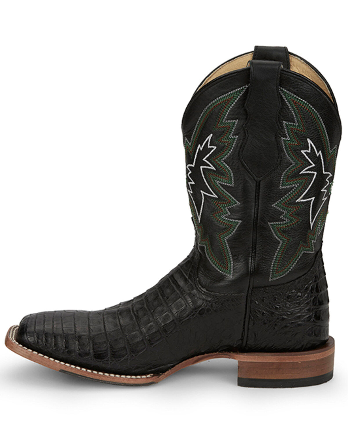 Justin Men's Haggard Exotic Caiman Western Boots - Broad Square Toe