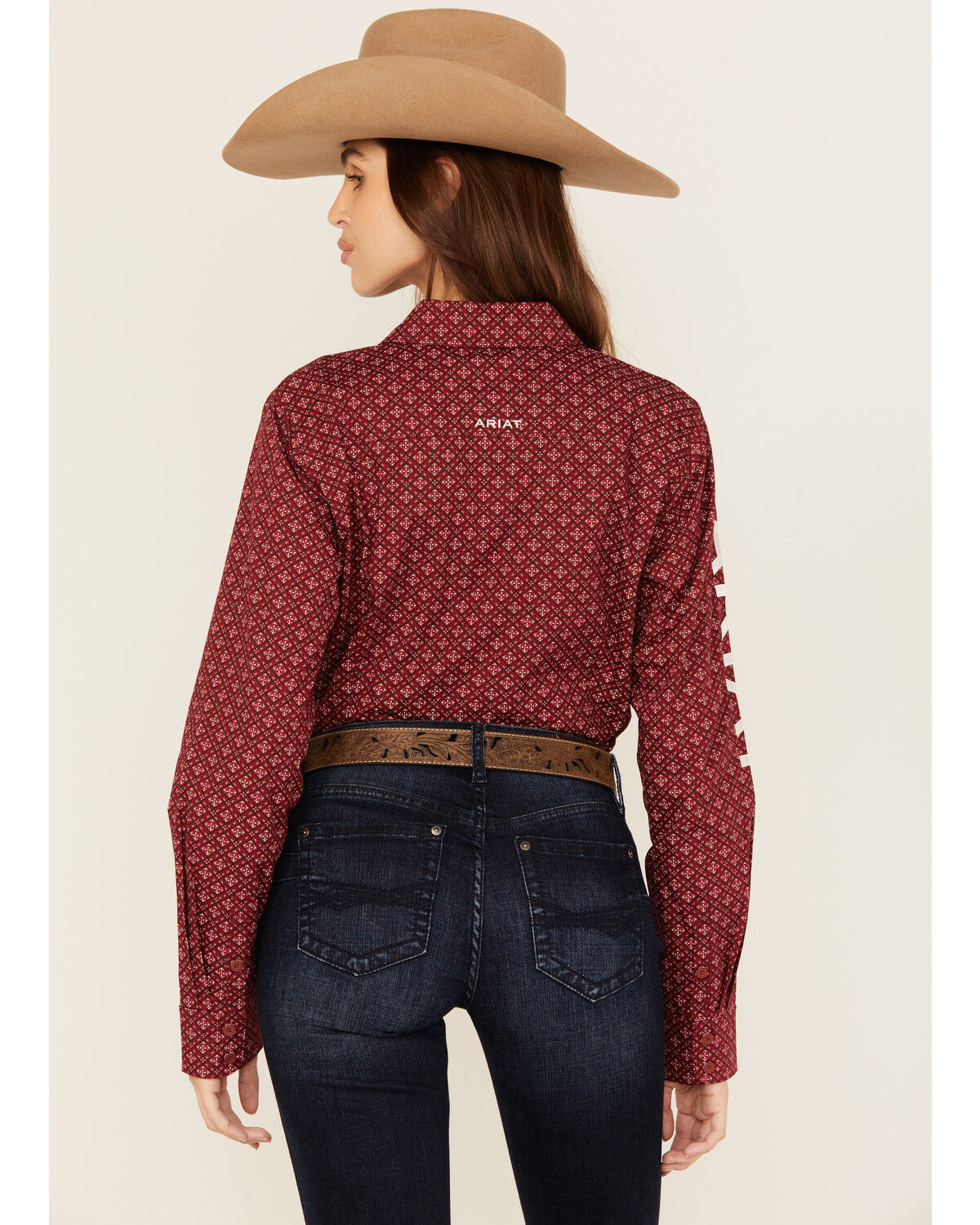 Ariat Women's Team Kirby Geo Print Long Sleeve Button-Down Stretch Western Shirt