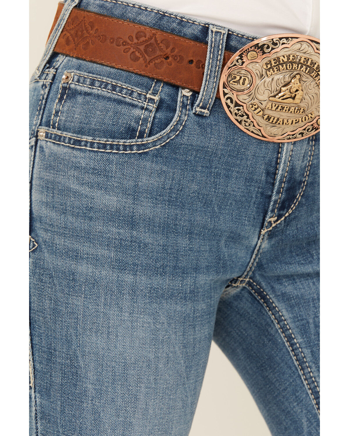 Ariat Women's Naz Medium Wash Perfect Rise Bootcut Stretch Denim Jeans