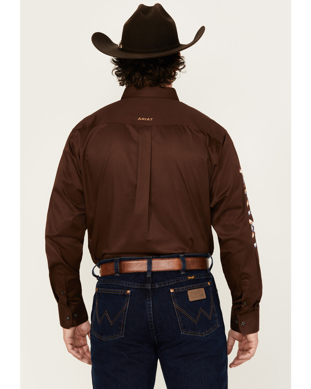 Ariat Men's Team Logo Solid Long Sleeve Button-Down Western Shirt