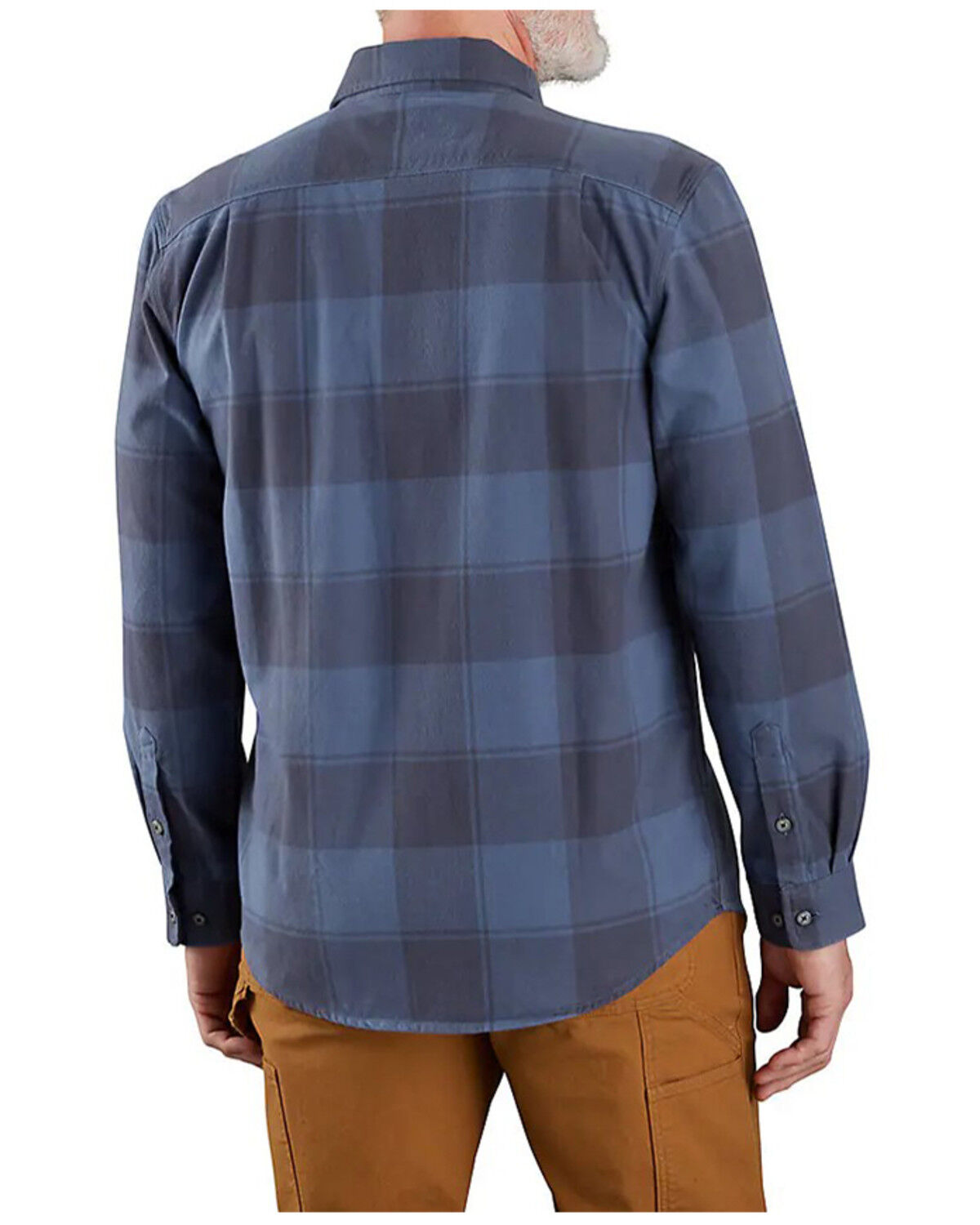 Carhartt Men's Loose Fit Heavyweight Plaid Print Long Sleeve Button-Down Flannel Shirt