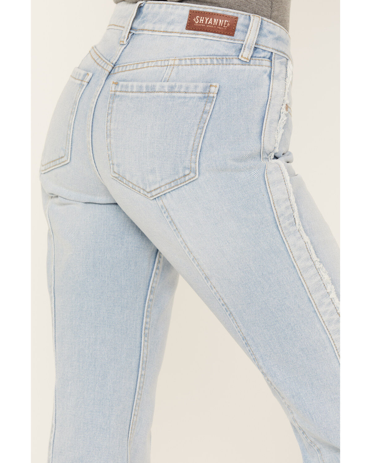 Shyanne Women's Light Wash Low Rise Seamed Bootcut Jeans