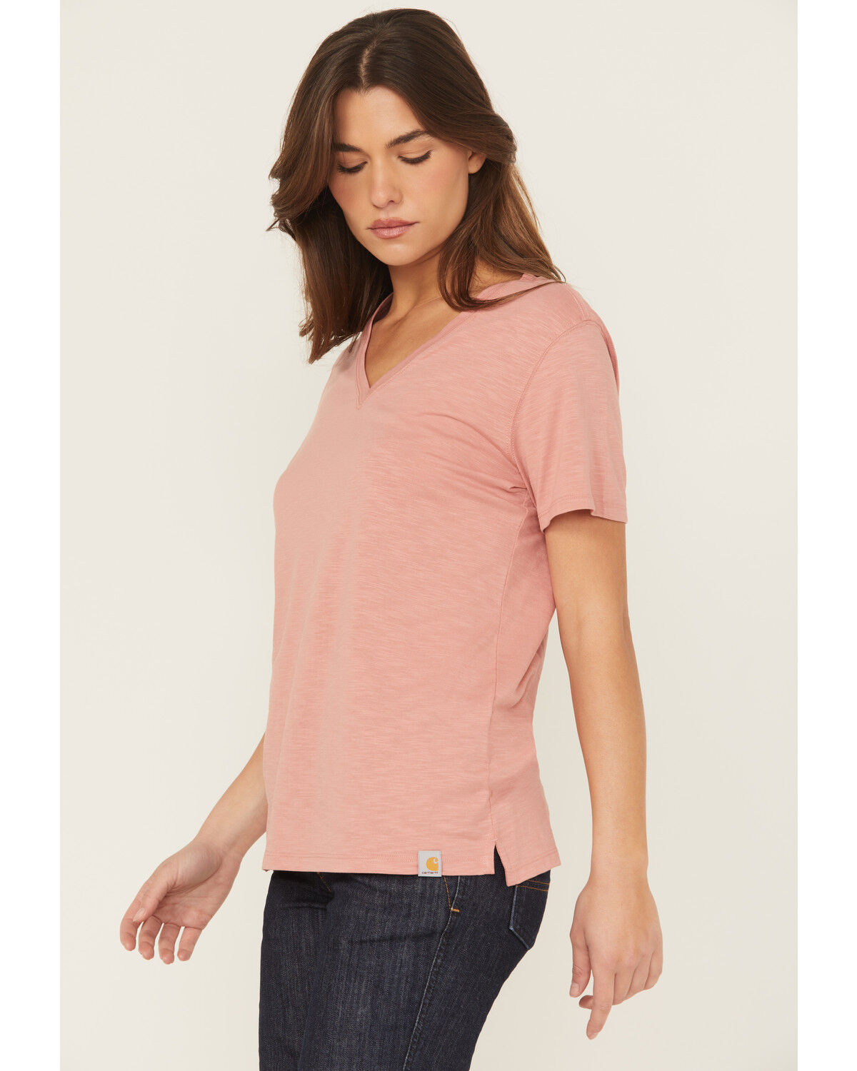 Carhartt Women's TENCEL® Fiber Series Relaxed Fit Short Sleeve V-Neck Shirt