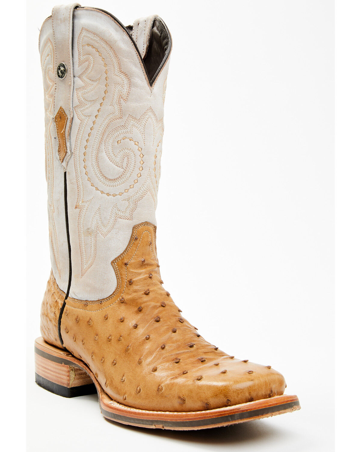 Tanner Mark Men's Exotic Ostrich Western Boots - Broad Square Toe