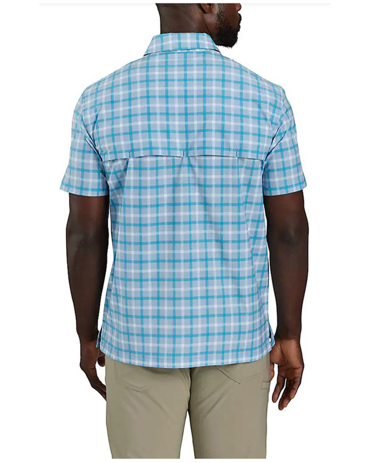 Carhartt Men's Force Sun Defender® Relaxed Fit Lightweight Plaid Print Short Sleeve Button-Down Shirt