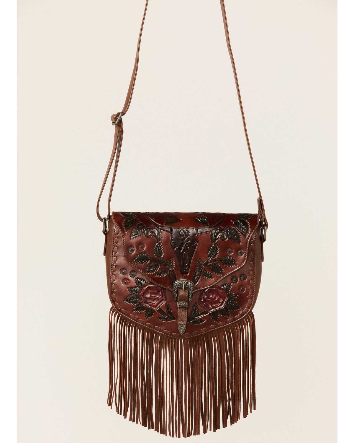 Idyllwind Women's Lenora Longhorn Tooled Leather Crossbody Bag