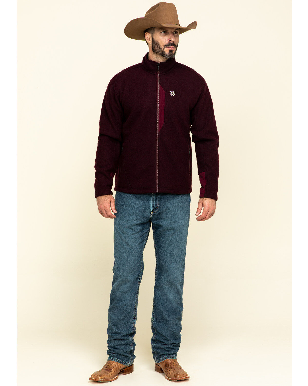 Ariat Men's Malbec Heather Bowdrie Bonded Full Zip Front Jacket