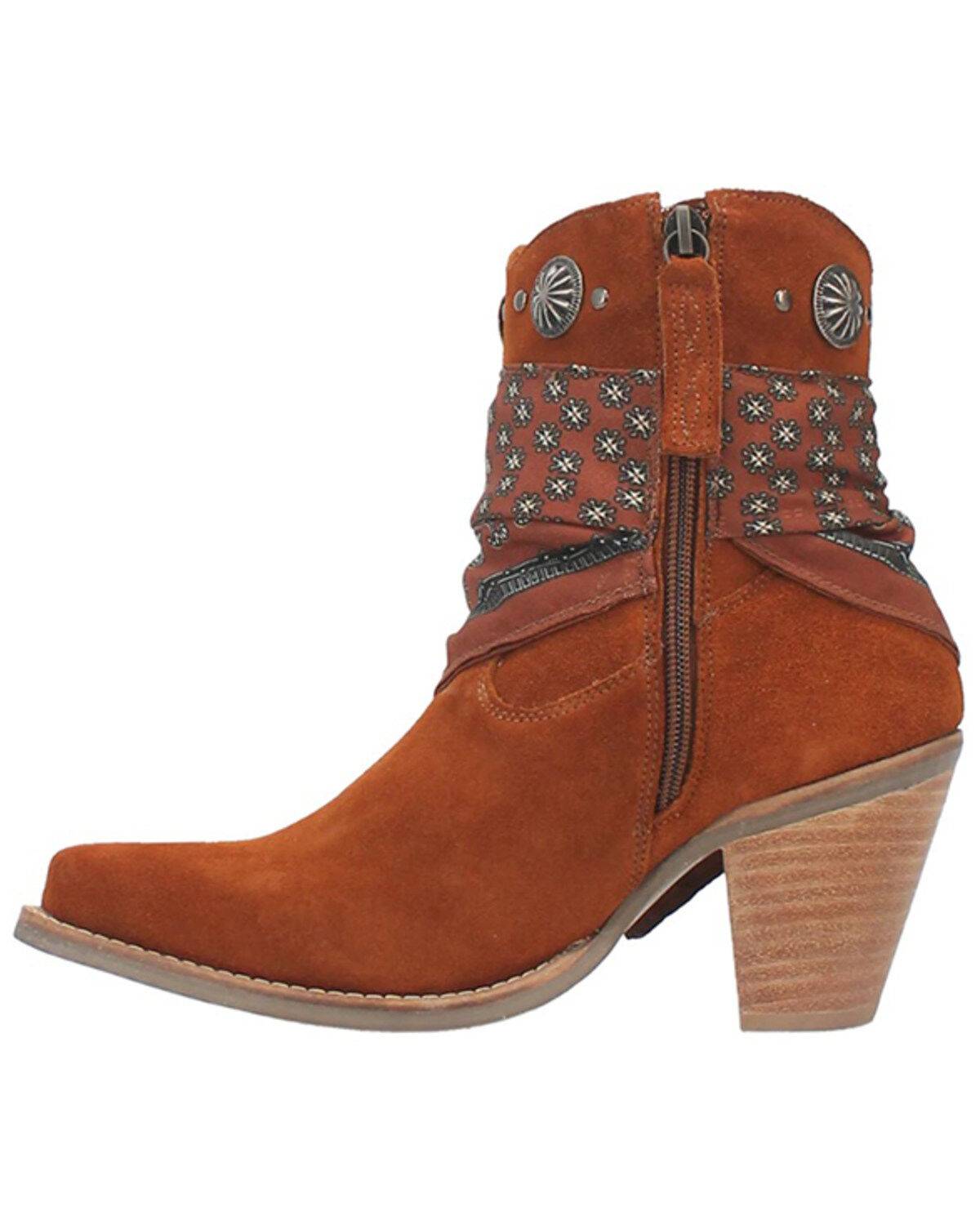 Dingo Women's Suede Bandida Western Booties - Round Toe