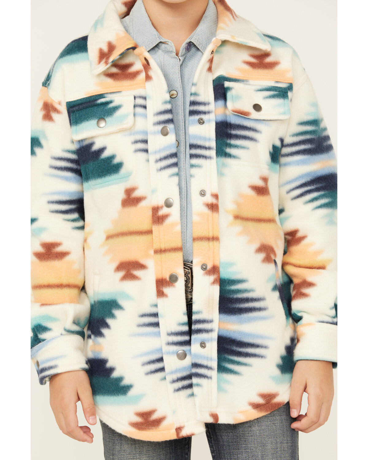 Fornia Girls' Southwestern Print Shacket