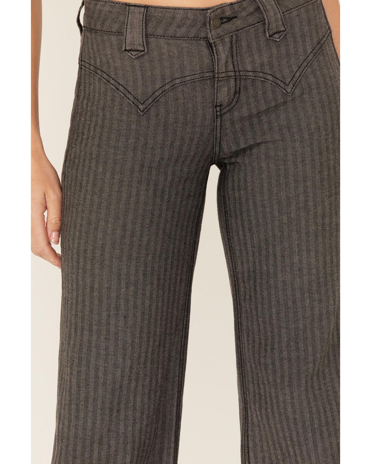 Idyllwind Women's Annex Herringbone Revel Mid Rise Stretch Trouser Pants