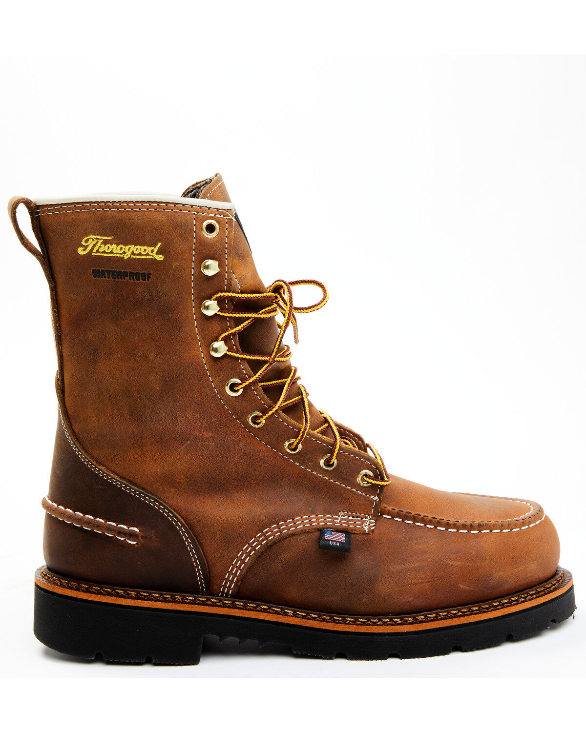 Thorogood Men's 8" Crazyhorse USA Waterproof Work Boots - Steel Toe