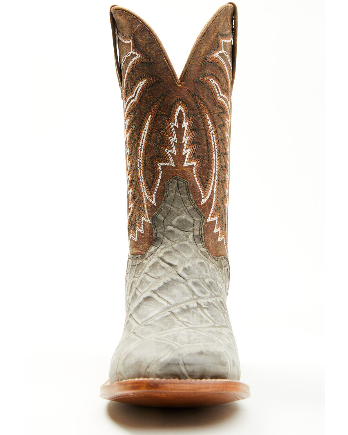 El Dorado Men's Exotic American Alligator Western Boots - Broad Square Toe