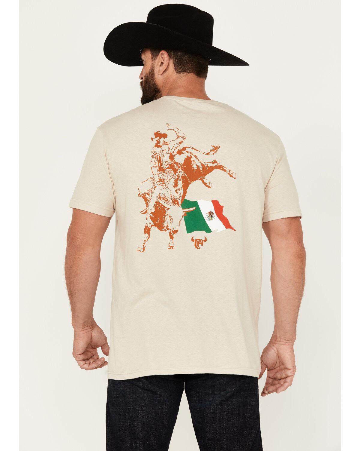 Cowboy Hardware Men's Mexico Flag Short Sleeve Graphic T-Shirt