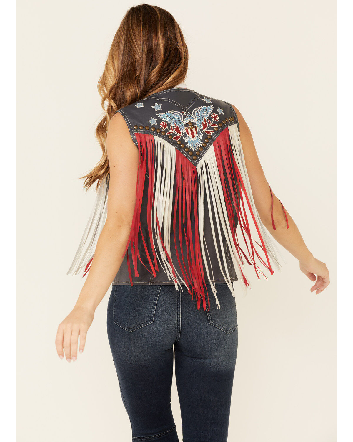Double D Ranch Women's Indigo Eagle Live Tie-Front Vest