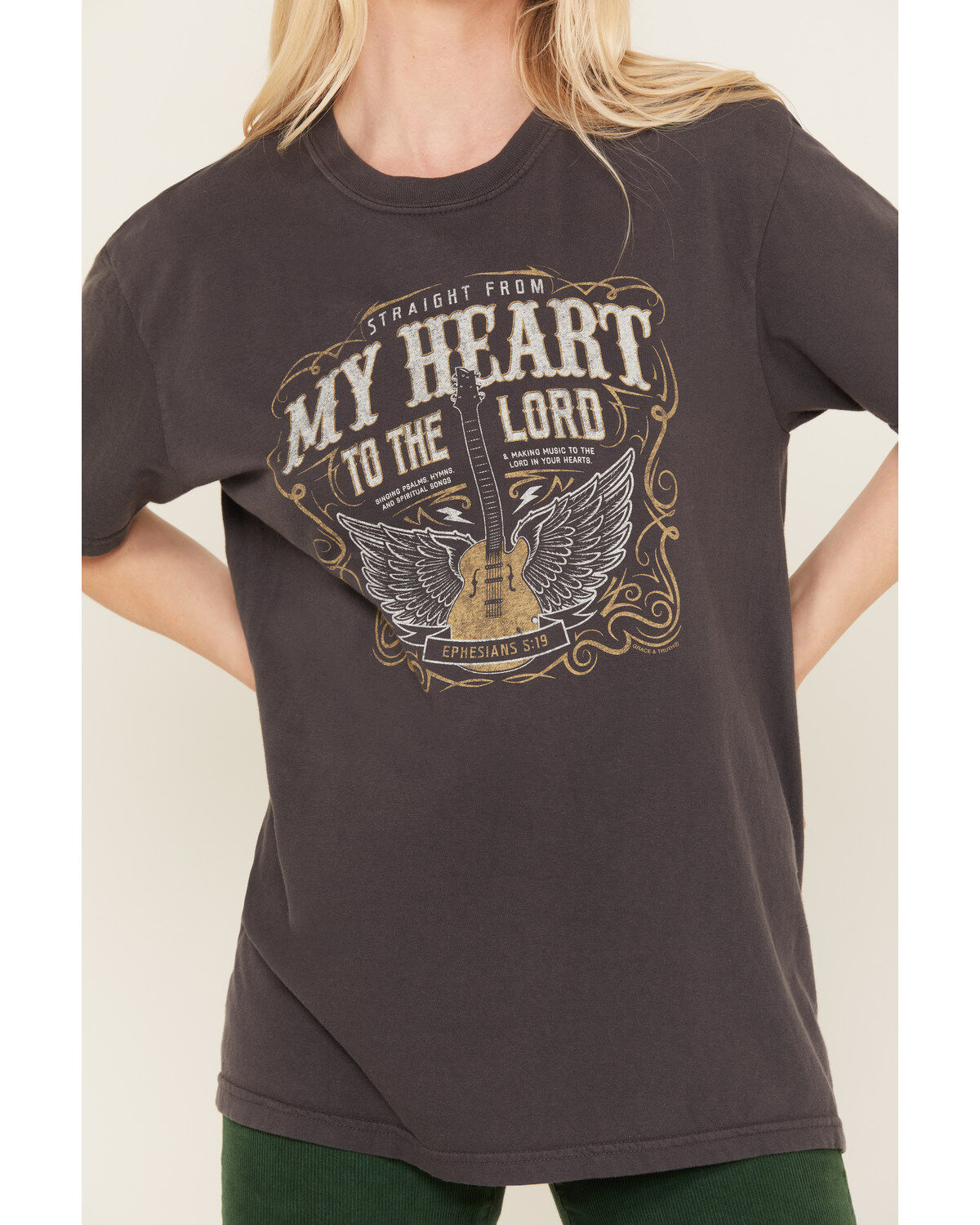 Kerusso Women's My Heart To The Lord Guitar Graphic Tee