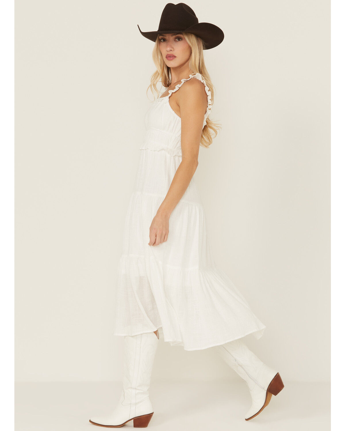 Yura Women's Solid Sleeveless Midi Dress