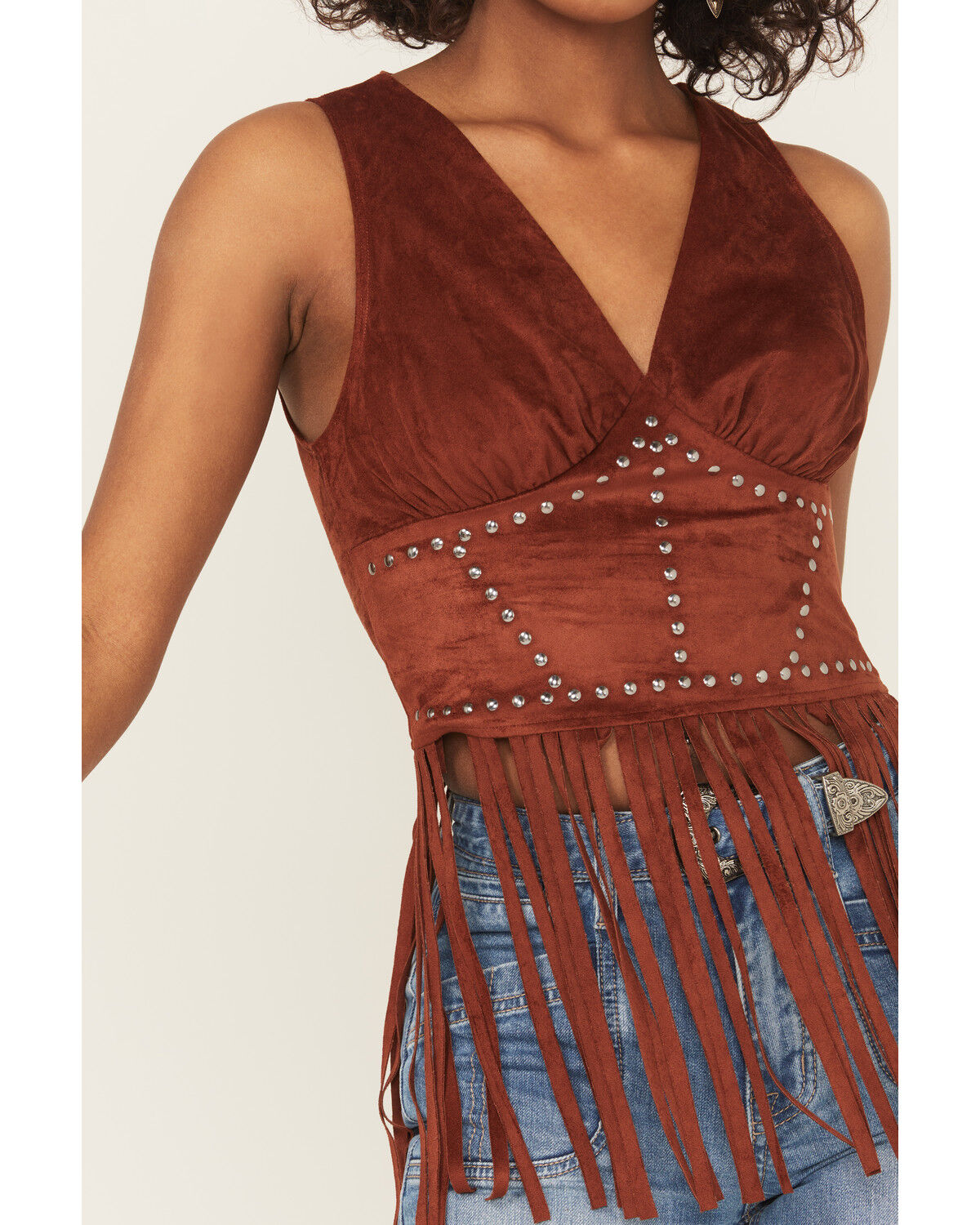 Rock & Roll Denim Women's Studded Sleeveless Corset