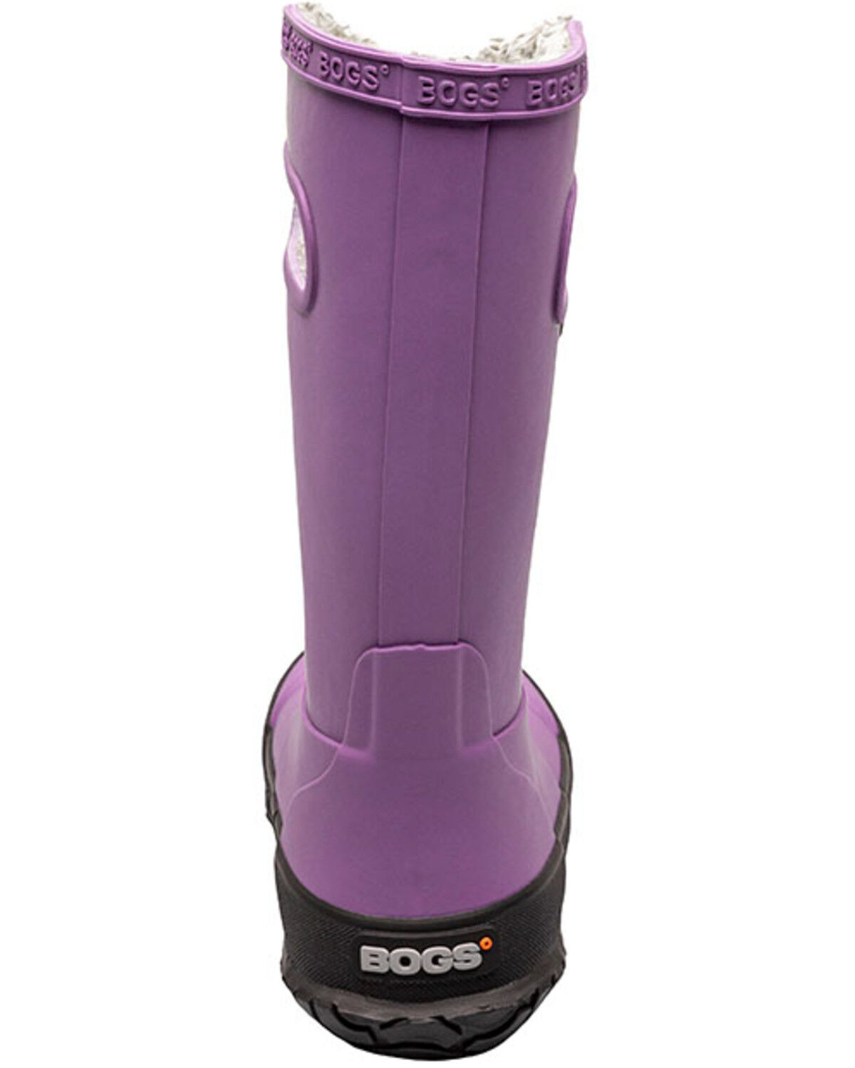 Bogs Girls' Solid Plush Rain Boots - Round Toe