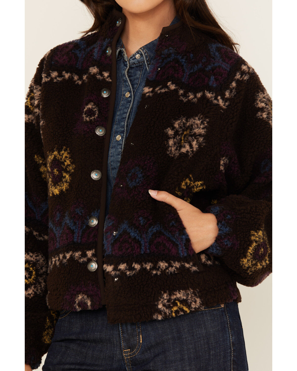 Shyanne Women's Printed Sherpa Jacket