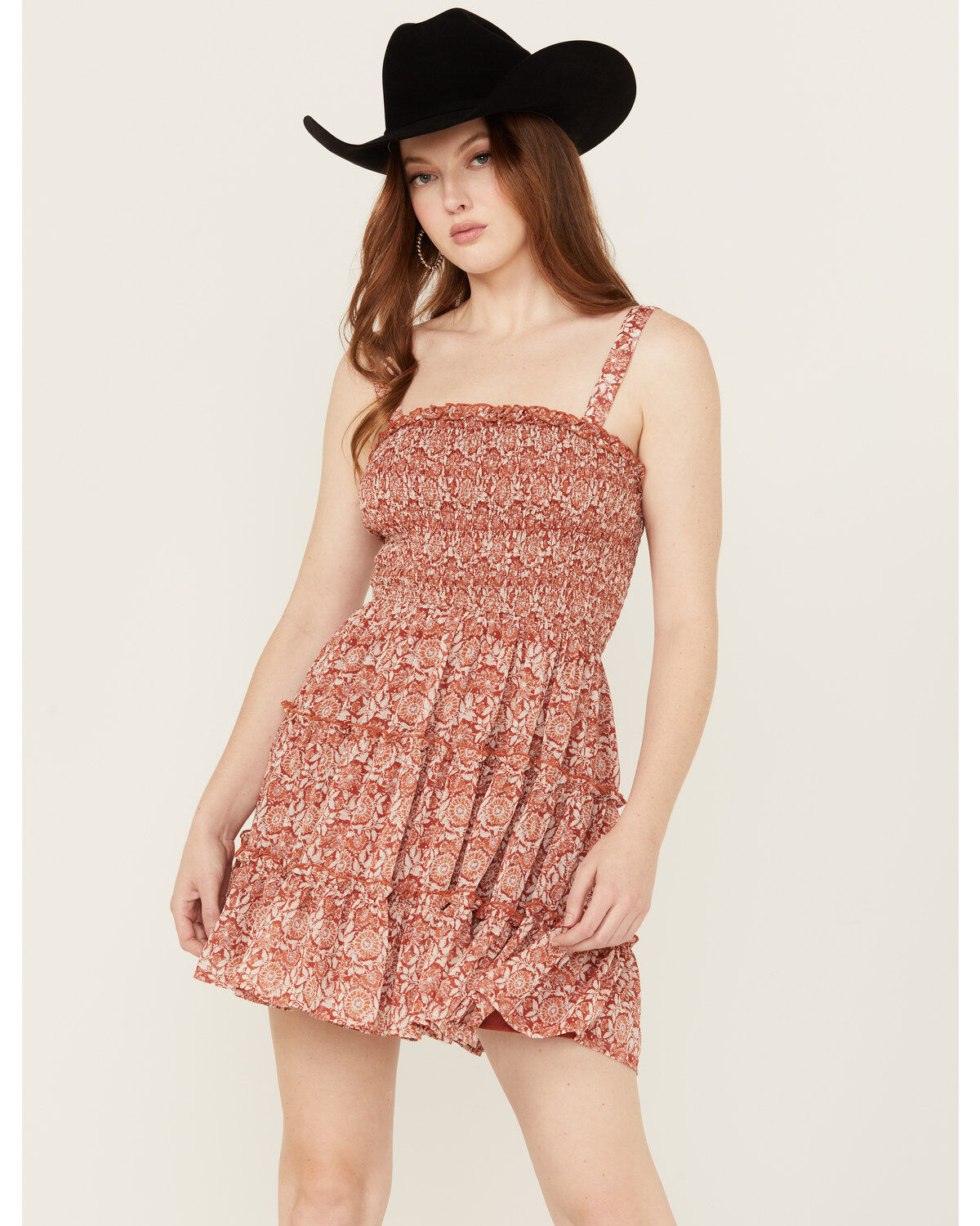 Ash & Violet Women's Floral Tier Mini Dress