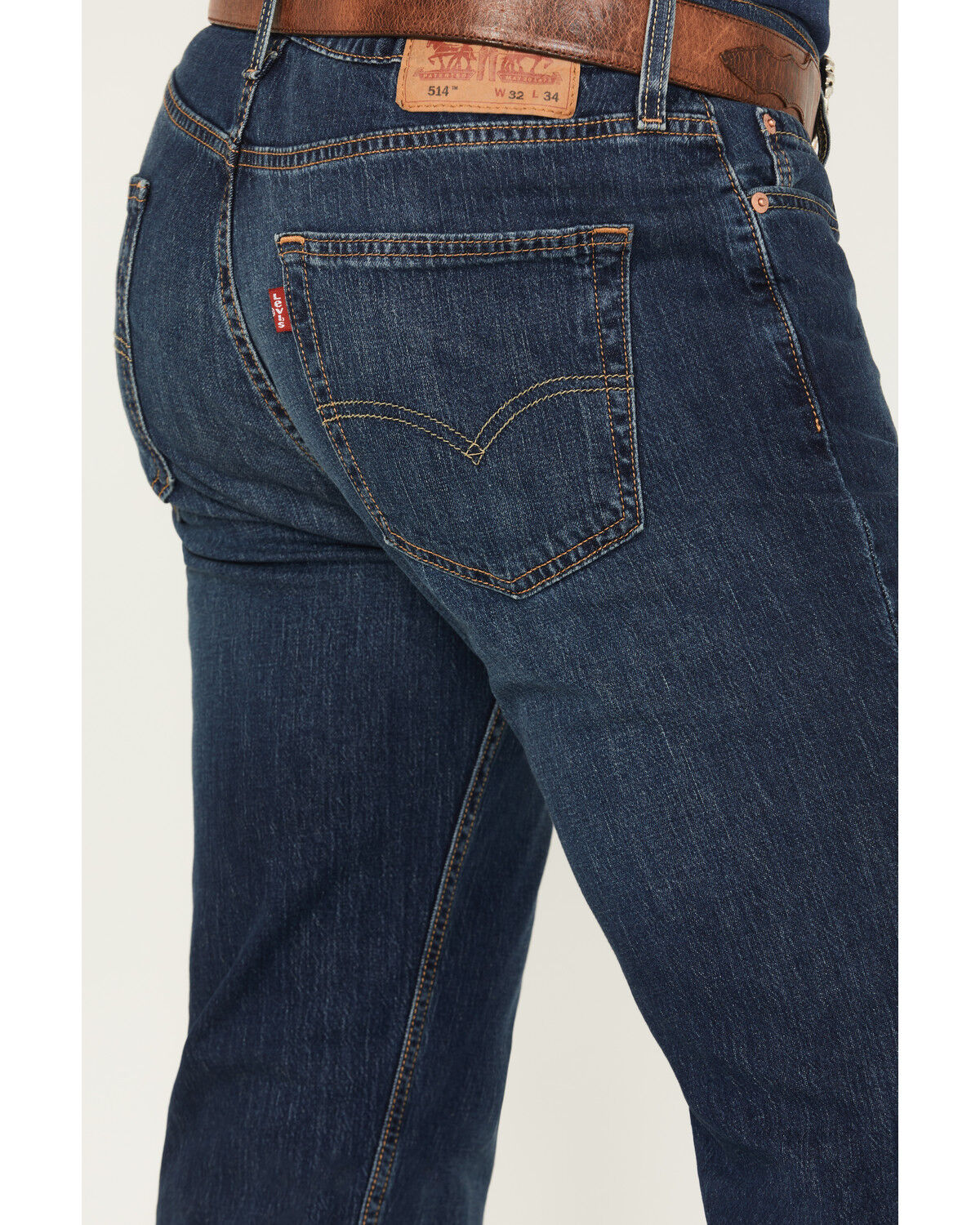 Levi's Men's 514 Nice To Meet You Medium Wash Straight Leg Stretch Denim Jeans