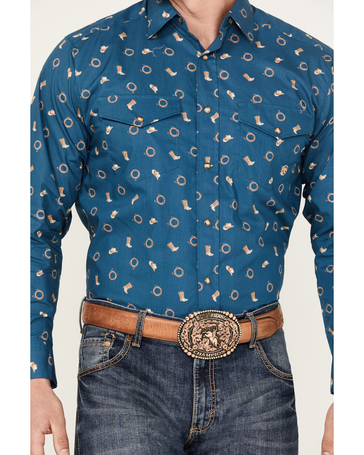 Ariat Men's Brody Novelty Long Sleeve Snap Western Shirt