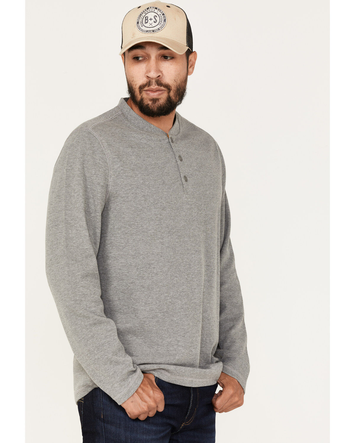 Brothers and Sons Men's Henley Thermal T-Shirt
