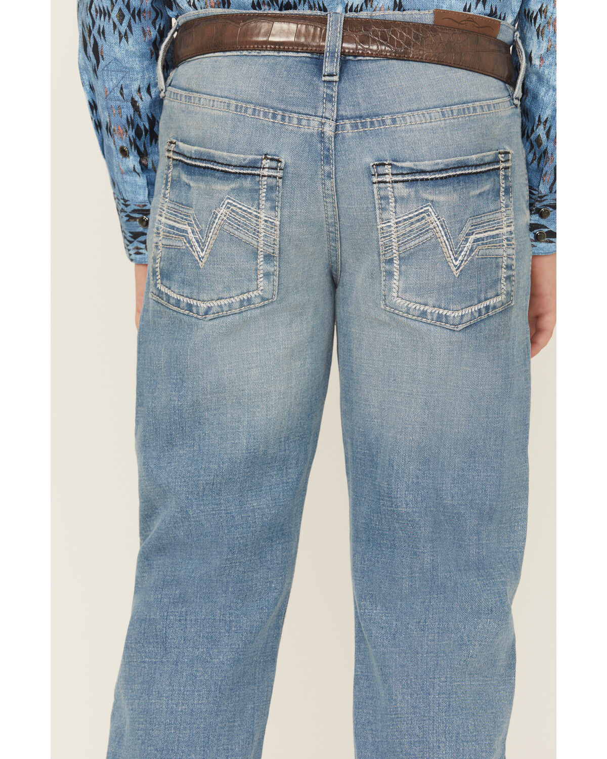 Cody James Boys' Stampede Light Wash Slim Bootcut Comfort Stretch Denim Jeans - Tall