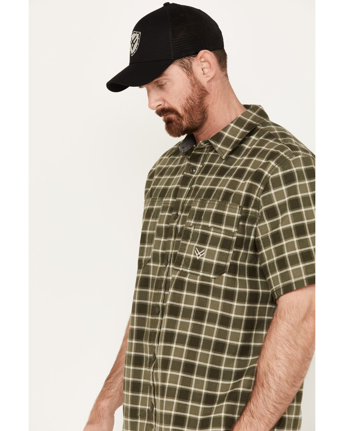 Hawx Men's Oxford Short Sleeve Button-Down Work Shirt