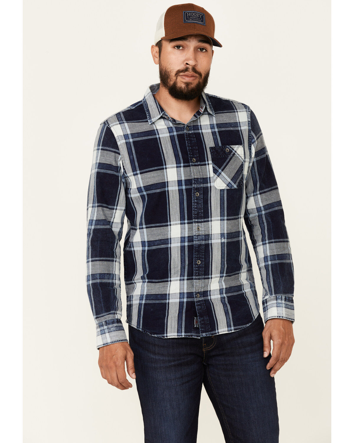 Flag & Anthem Men's McLenna Vintage Plaid Long Sleeve Snap Western Shirt